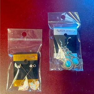 Stocking Stuffer drop earrings - 2 pair